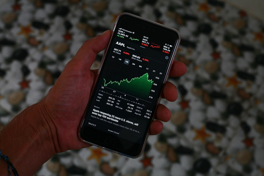 Phone with finance app